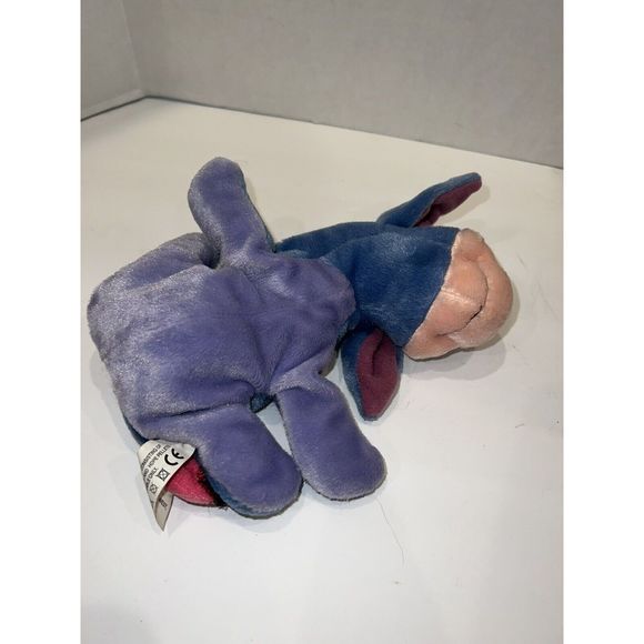 Eeyore Bean Bag Plush 8" Stuffed Animal Mattel Disney Blue Hook And Loop Tail - Picture 4 of 4